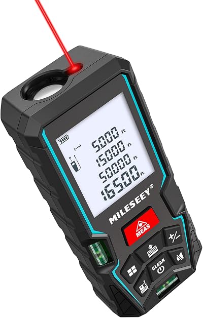 MiLESEEY D5T Laser Distance Meter 50M with 2 Spirit Bubbles, ±2mm