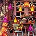 ORIENTAL CHERRY Halloween Lights - 6PCS IP67 Waterproof Hanging Witch Hat String Lights Luminaries - Halloween Decorations Outdoor for Porch Patio Pathway Garden Gate Yard Birthday Party