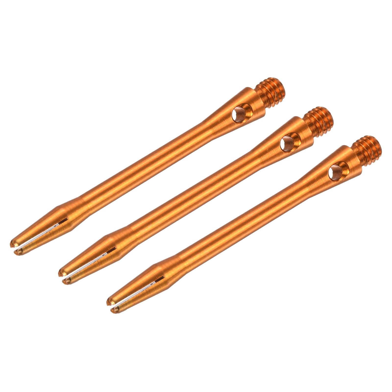 PATIKIL 48mm Aluminum Dart Shafts, Medium 2BA Thread Dart Stems Dart Accessories Throwing Fitting for Steel Tip - 3 Pack (Gold Tone)