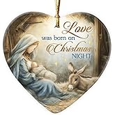 Nativity Christmas Ornaments 2026 - Nativity Scene Ornaments for Christmas Tree, Baby Jesus, Catholic Christian Gifts for Friend, Religious Gifts for Women Christian, The Holy Family Xmas Decor