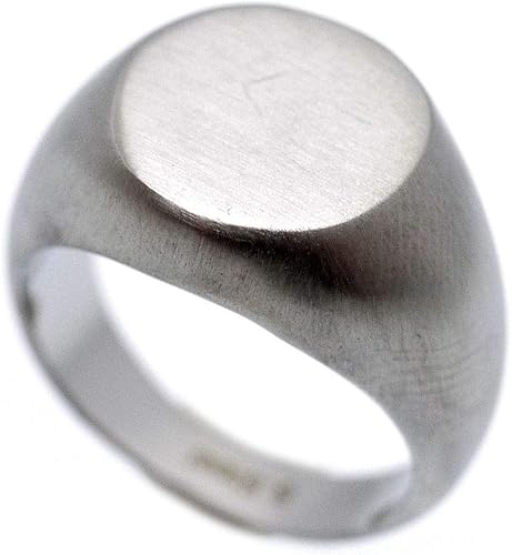 Amazon シルバーワン ステンレス 印台リング 艶消し 丸型 メンズ M3 19号 加工前 マットカラー リング 通販