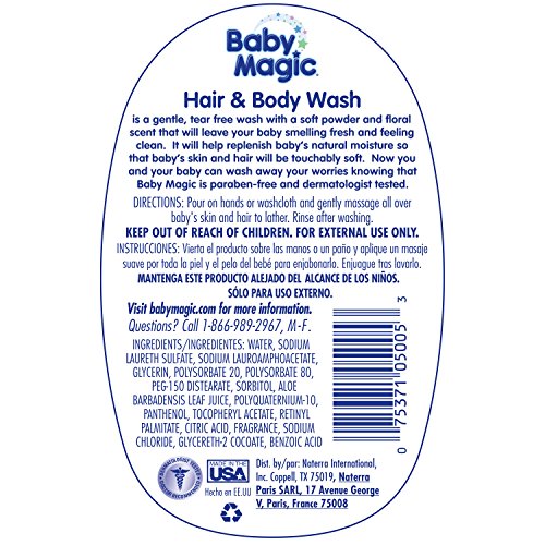 Baby Magic Hair And Body Wash 16.5 Ounce Soft Powder Scent (488ml)