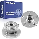 AutoShack Front Wheel Hub Bearing Assemblies with ABS Replacement for 2005-2018 Volkswagen Jetta 2012-2022 Volkswagen Passat 