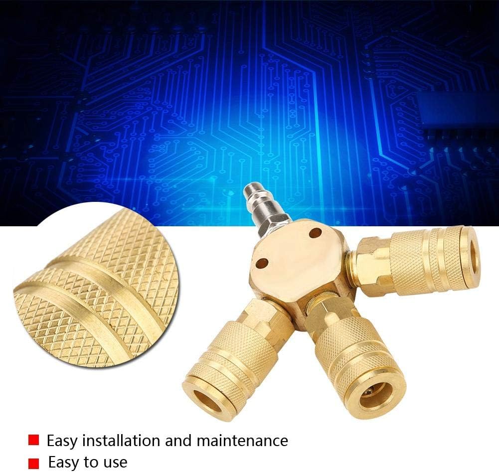 Pneumatic Connector, 1/4" Quick-Coupling Air Gas Pneumatic T Shape Three Way Tee Connector for Tube Pipe - Image 5