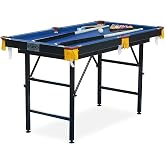 RACK Leo 4-Foot Folding Billiard/Pool Table &ndash; Space-Saving Indoor Game Table