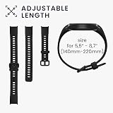 kwmobile 2x Huawei Band 4 Silicone Replacement Watch Bands Black Dark Green view 5