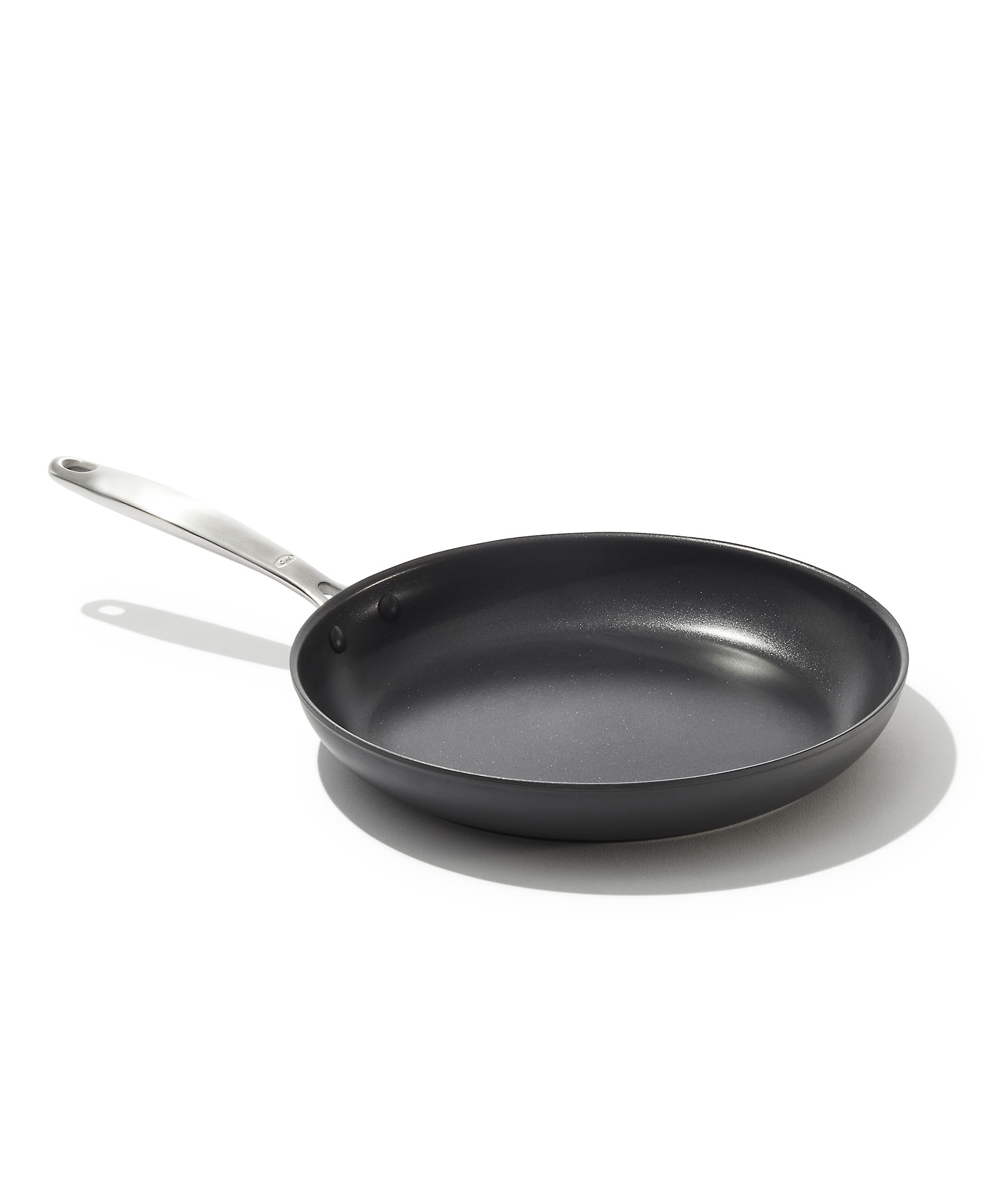 Photo 1 of OXO Enhanced 10" Frying Pan Skillet, PFAS-Free Ceramic Nonstick, Durable Hard Anodized Cookware, Scratch Resistant, Stainless Steel Handle, Good Grips, Dishwasher Safe, Oven safe, Black