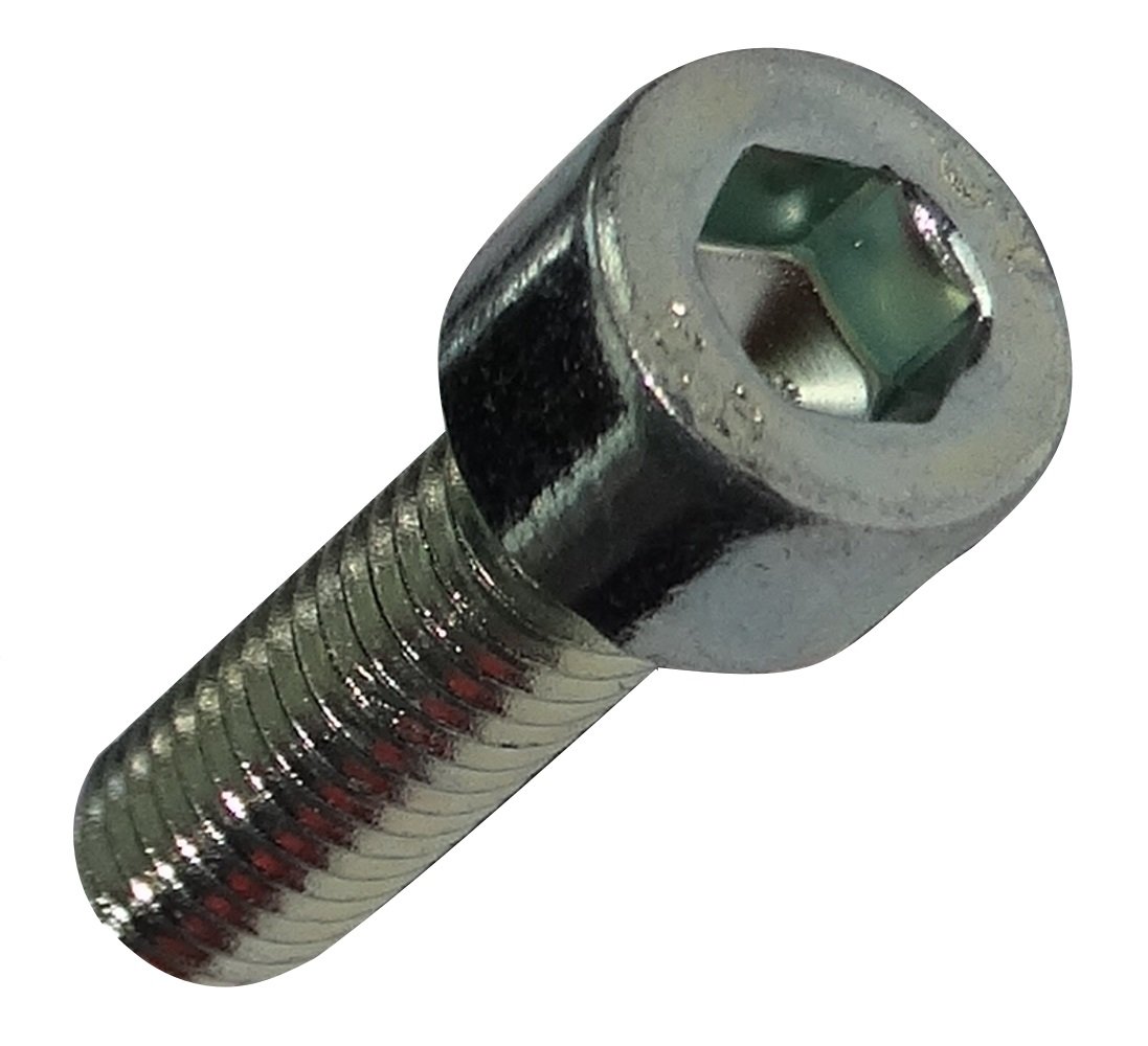 Aerzetix: 10 x M6 x 20 mm DIN 912 Zinc-Plated Steel Screws with Cylinder Head - 5 mm Allen Screw Drive - C18888