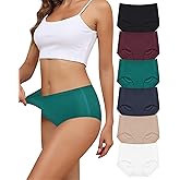 Cevapro Seamless Underwear for Women High Waisted Panties Tummy Control Full coverage No show Briefs 6 Pack