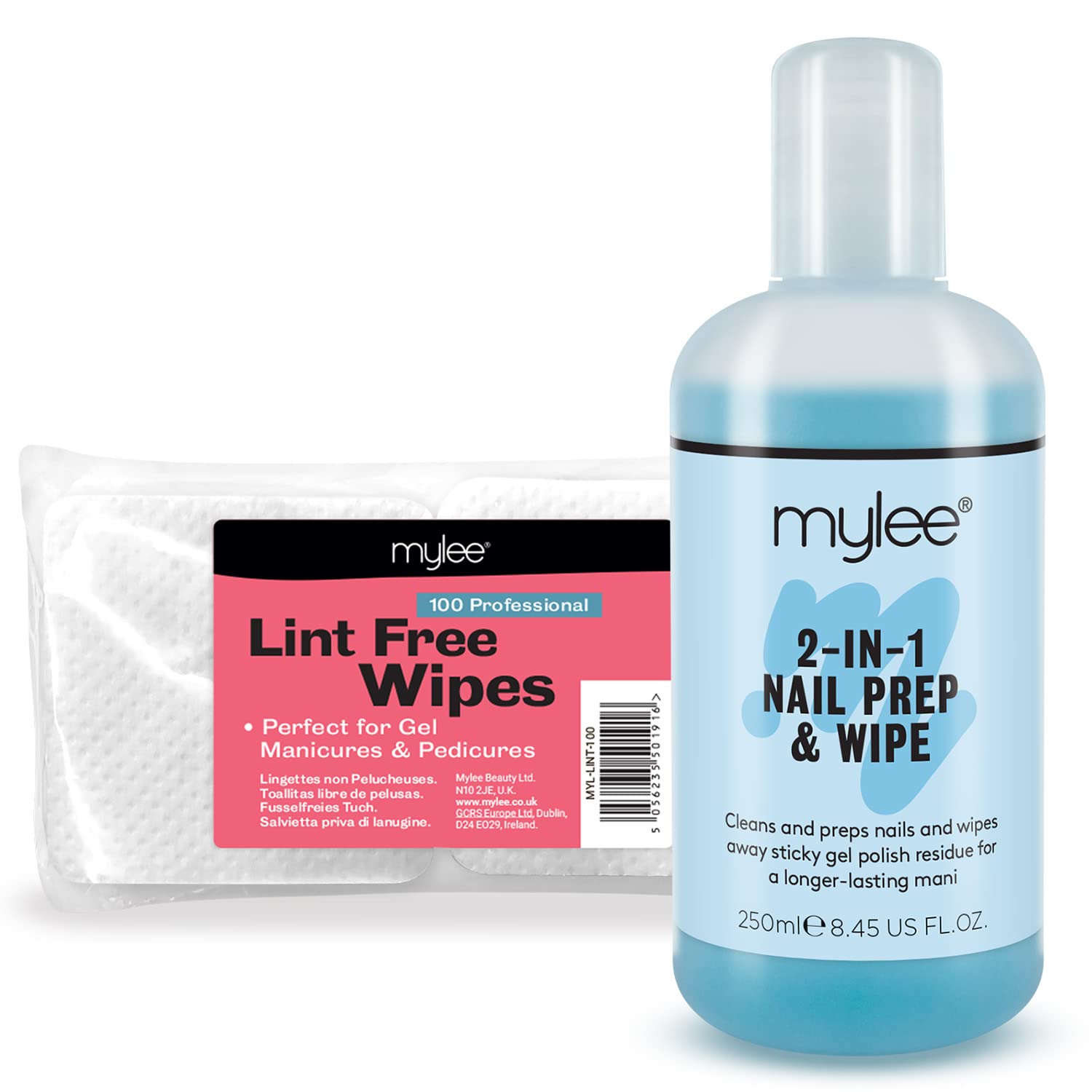 Mylee Kit Nail Prep & Polish With 200 Lint Free Wipes UV LED Soak Off NEW Manicure by Just Beauty