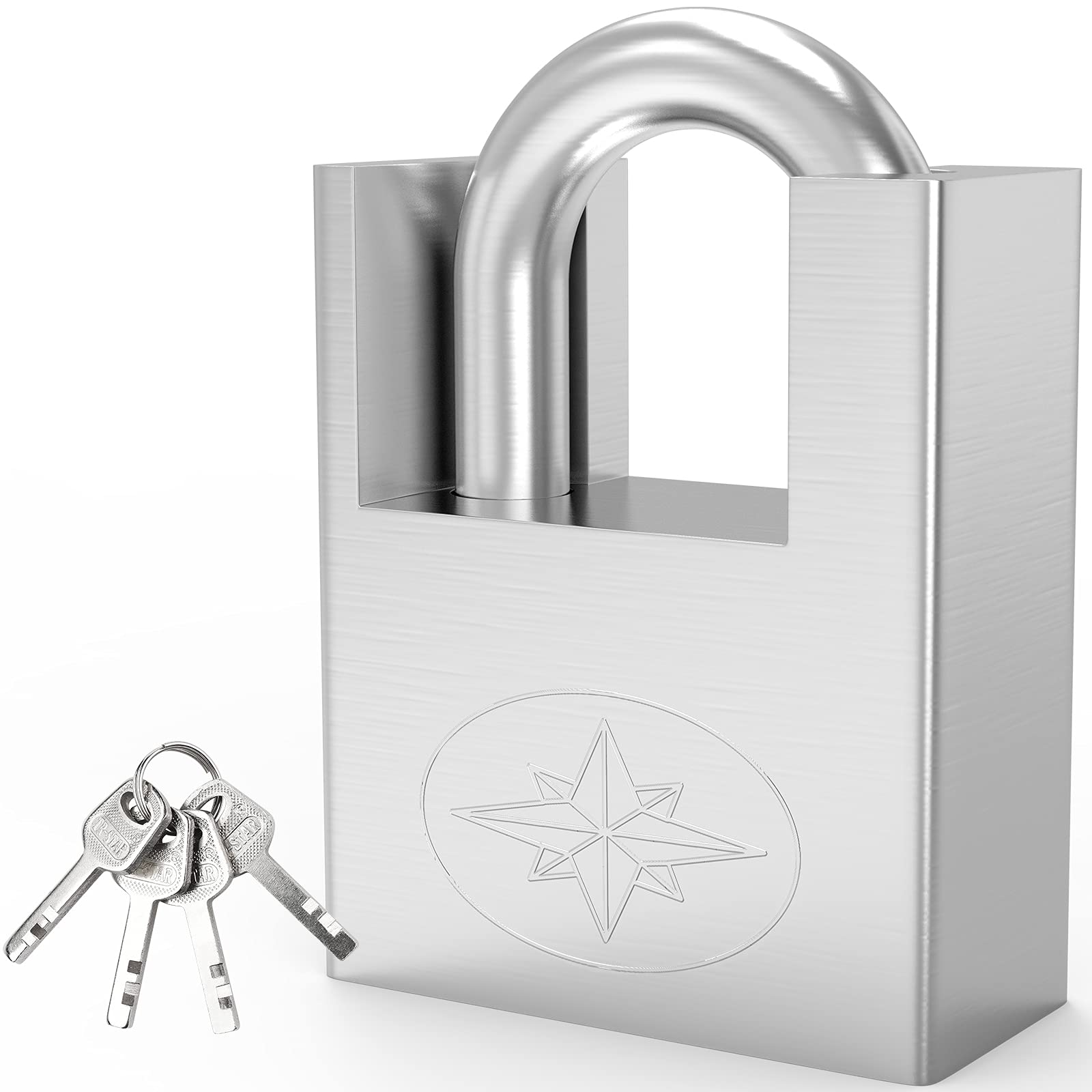 Padlock with Keys, [Impact Cut Resistance] Diyife 60mm Heavy Duty Padlock Outdoor Weatherproof Lock with 10mm Shackle High Security Lock for Warehouse, Container, Gym Locker, Garage, Shed, Fence