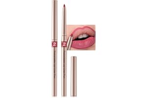Pink Retractable Lip Liner Pen, Waterproof Creamy High Pigmented Lipliner&Eye Liner Combo, Matte Velvet Long Lasting Lipstick