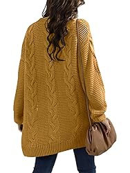 Ferrtye Womens Oversized Chunky Open Front Cardigan