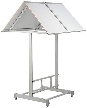 Pragati Systems Steel and MDF Newspaper and Magazine Stand, Gray & White Color