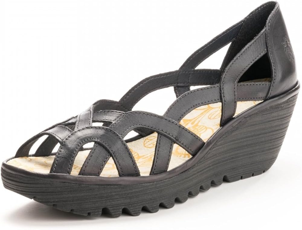 black cage sandals heels