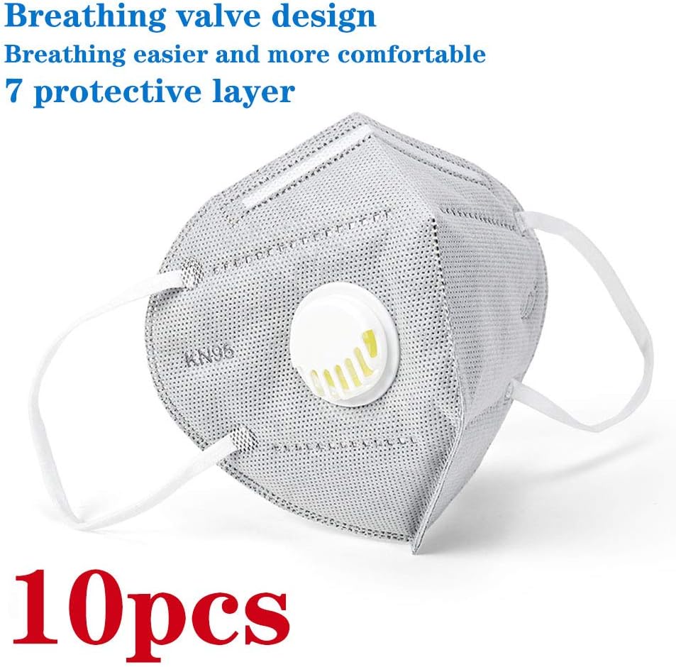 Petxt 10pcs Safety KN95 FFP2/PM2.5, With breathing valve Suitable for many occasions, adult Men&Women Personal protective equipment