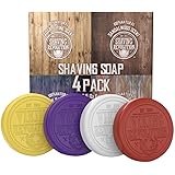 Shaving Soap for Men - Shave Soap for Use with Shaving Brush and Bowl for Smoothest Wet Shave - 4 Pack Variety, Each Pack 2.5