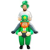 PARAYOYO Adult St. Patrick Inflatable Leprechaun Costume with Pot of Gold, St. Patrick Leprechaun Inflatables Costume for Unisex Adult