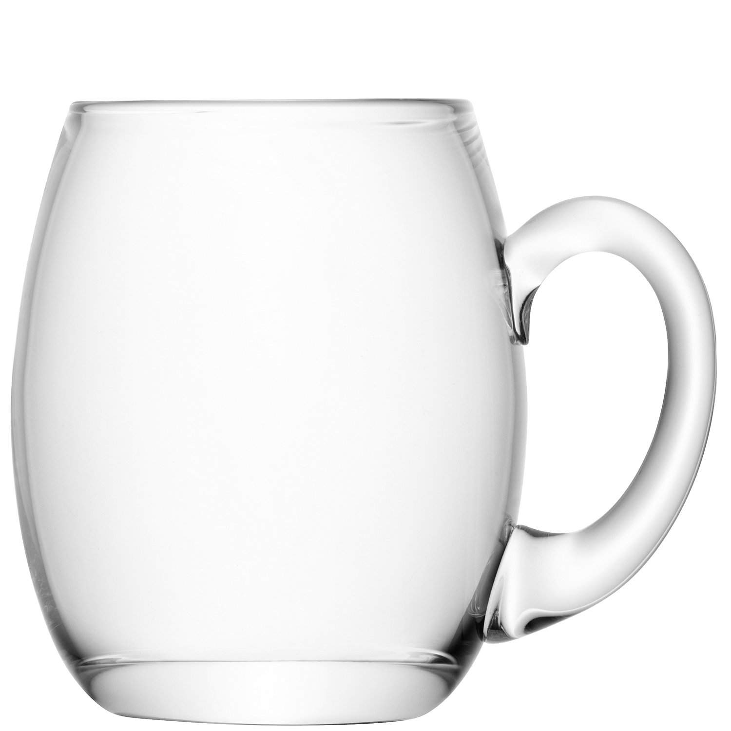 LSA International Bar Beer Tankard 500ml Clear| 1 Unit | Mouthblown & Handmade Glass | BR24