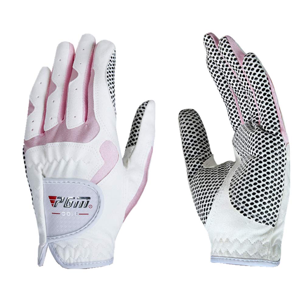 Hauni Women's Golf Glove One Pair, Non Slip Rain Gloves fit XS S M L XL, Cool and Comfortable