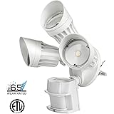 Hyperikon LED Security Light, 30W (125W Equivalent) Outdoor Motion Sensor Light, 2700lm, 5000K (Crystal White Glow), Waterproof IP65 & UL, 40&deg; Beam Angle, CRI 80+, Adjustable Head, 120v