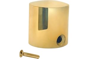 StylentDecor Rope End Cap | Easy to Install | Weather Proof, Anti-Rust, Rope Rail Support, Heavy Duty Rope End Cap | Decks or Docks | Stair Rope End Cap | Handrails (1.5 inch, Brass) 1 pc