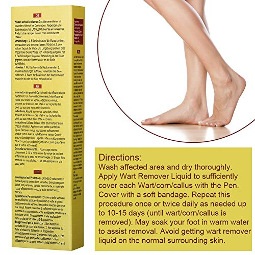 Wart Remover, Plantar Wart Remover, Wart Removal, Corn Remover, Wart Removal Pen with Natural Ingredients, Penetrates and Remove Plantar Warts, Corns, Callus, Stops Wart Regrowth, 5mlX2 - Thumbnail 2