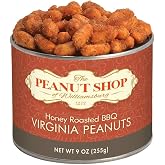 The Peanut Shop of Williamsburg - Honey Roasted Barbecue Peanuts - 9oz Tin