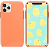 IceSword Compatible with iPhone 11 Pro Max Case Orange, Thin Liquid Silicone Case, Soft Silk Matte Pure Orange, Gel Rubber Full Body, Cool Protective Shockproof Cover 6.5" iP11PM - Orange