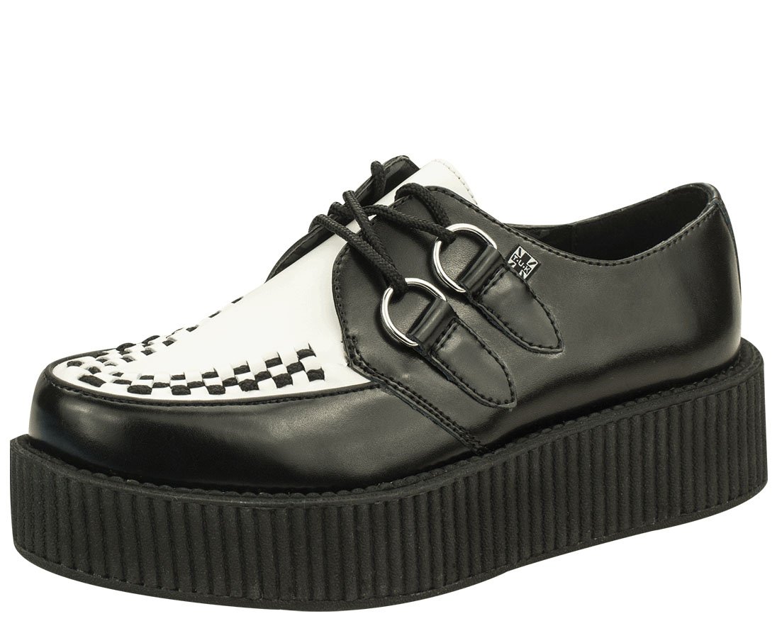 Tuk Platform Creepers Black Leather Viva Mondo Creepers Shoes For