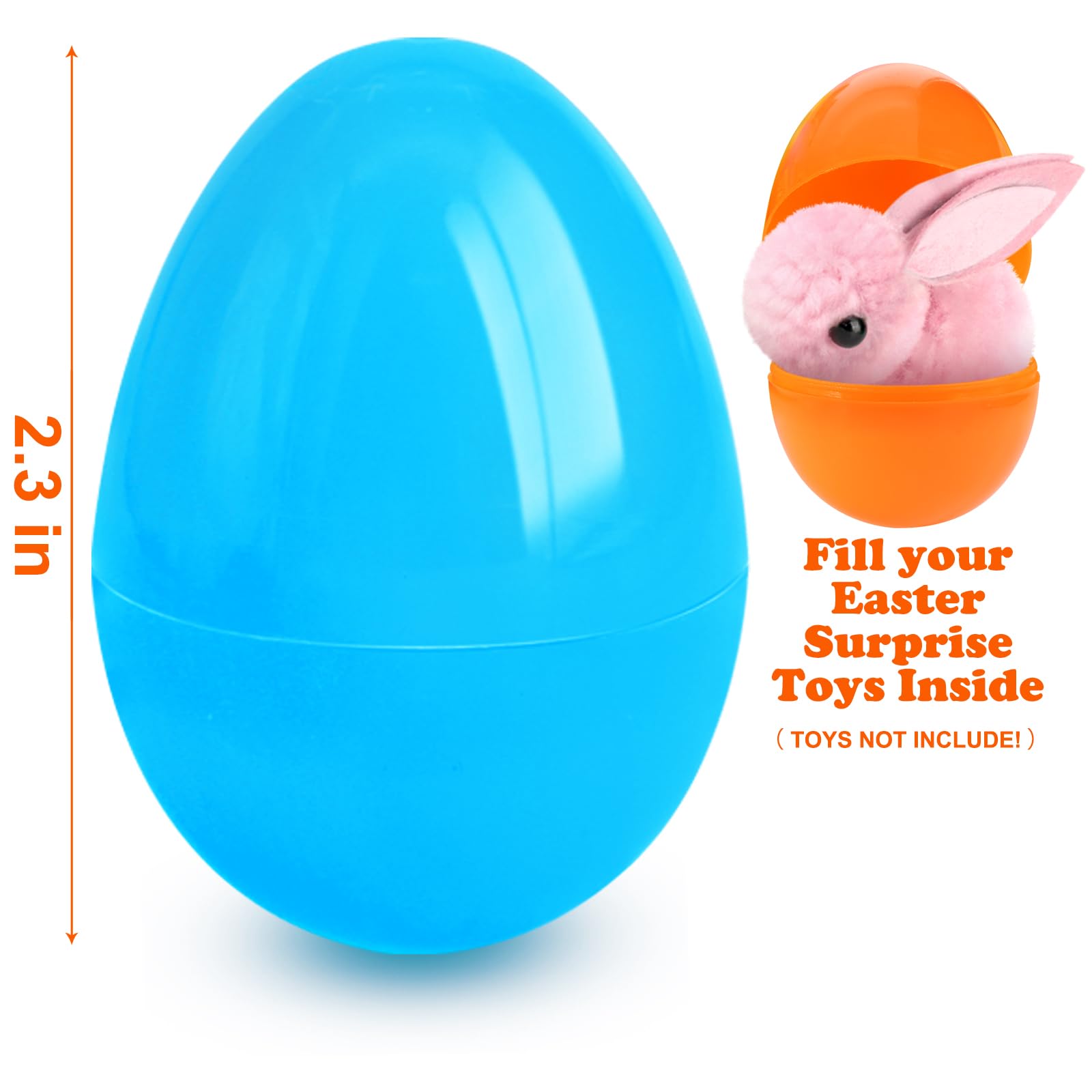 Condition photo showing New/Like New for leasen [ 12 surprise golden eggs ] 500 pack plastic easter eggs bulks, 2.3 inch empty easter eggs, b