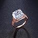 Bella Lotus Big 6 Carat Diamond CZ 18k Rose or White Gold Plated Classic Wedding Engagement Ring