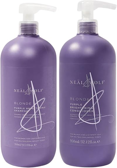 Neal & Wolf Blonde Purple Shampoo & Conditioner 950ml Duo Brightening Toning