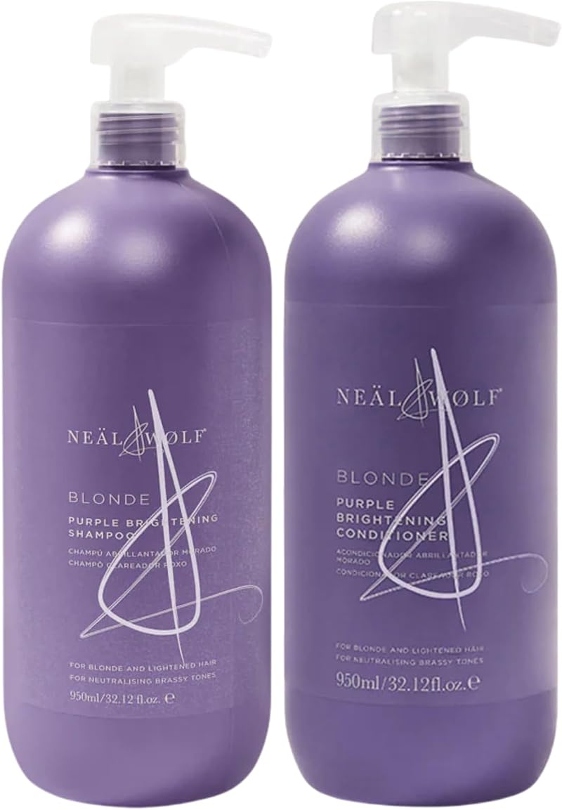 Neal & Wolf Blonde Purple Shampoo & Conditioner 950ml Duo Brightening Toning