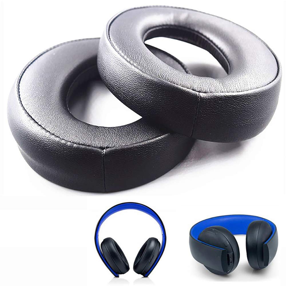 Replacement Ear Pads Cushions, Headphone Pillows Earpads Compatible for Sony PS3 PS4 Gold Wireless Playstation 3 Playstation 4 CECHYA-0083 Stereo 7.1 Virtual Surround Headphones