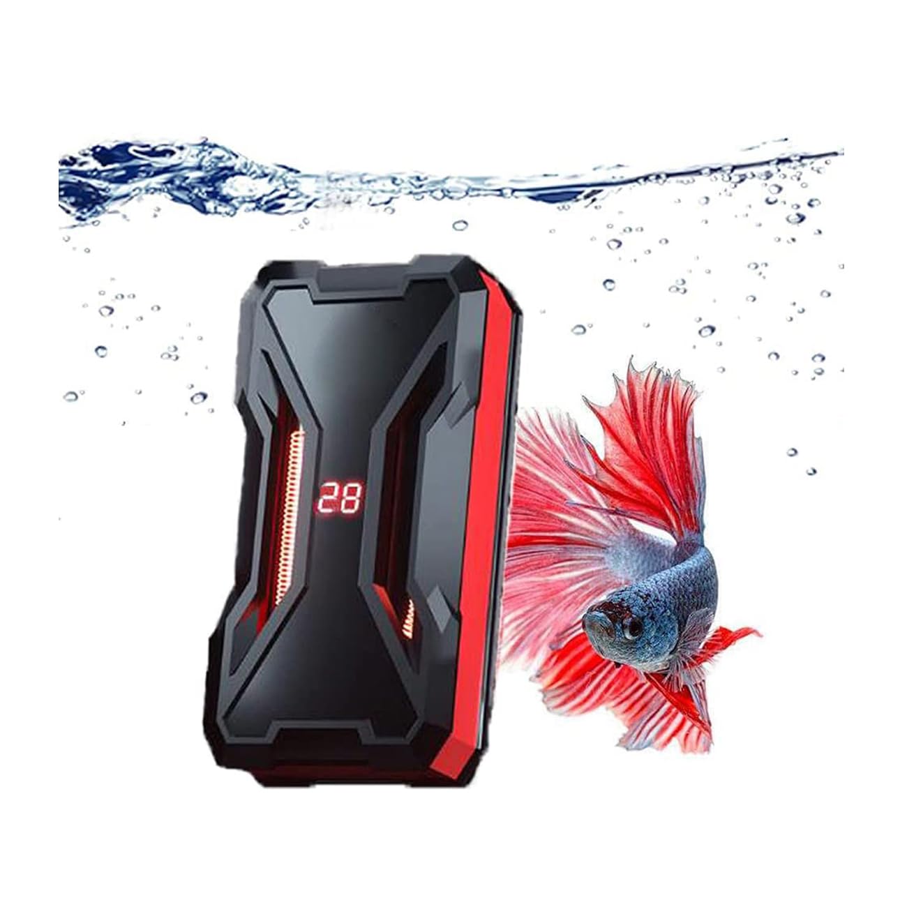 200W Aquarium Heater LED Temperature Display Fish Tank heater Submersible Betta Heater Intelligent temperature Turtle tank Heater Rod with External Temperature Controller for Betta Frogs Newts Turtles