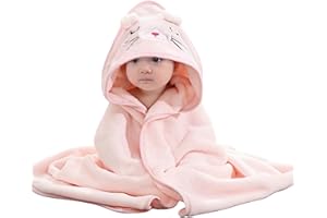 SEVDO 31 * 31 in Baby Bath Towels with Hood,Hooded Towels for Toddlers 1-3, Toddler Girl Boy Robe,Baby Towel,Infant Kids Towels for Newborn Babies,Toallas de Baño para Bebe