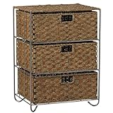 Natural Wicker Seagrass Rattan Unit w 3 Drawers
