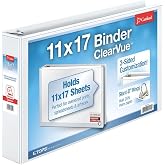 Cardinal 11-Inch x 17-Inch ClearVue Slant-D Ring Binder, 2-Inch, White (22132)