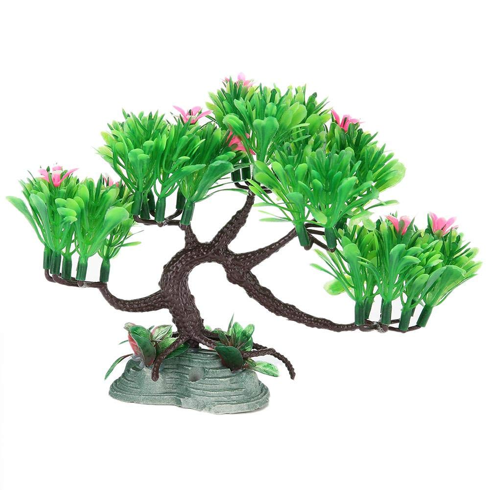 Aquarium Artificial Water Plants, Plastic Resin Fish Tank Plant Decorations Vivid Ultra-Realistic Fern Water Plants for Fish Tank Landscape Decoration(Green)