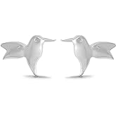 Boma Jewelry Sterling Silver Hummingbird Stud Earrings