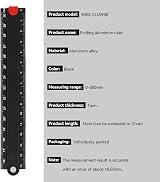 Akozon 30cm Folding Ruler with 0-300mm Length and 0-90° Protractor view 7