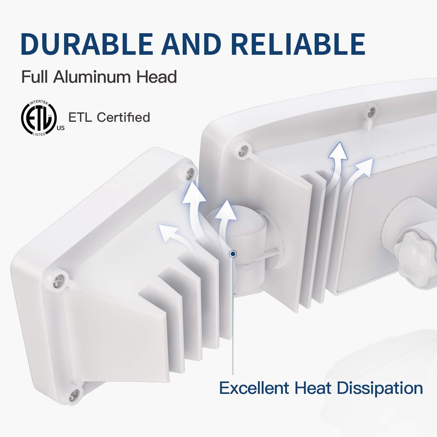 3 Head LED Security Lights Motion Outdoor Motion Sensor Light Outdoor 40W 3500 Lumens 5000k Waterproof IP65 ETL Motion Sensor Flood Light Exterior Security Light led: Home Improvement