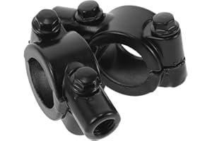 Healeved 2pcs 10mm Black Alloy Motorcycle Mirror Mount Brackets Universal Motorbike Rearview Mirror Holder