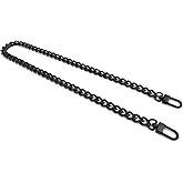 VersaKits 24 Inch Metal Matte Black Purse Chain Purse Strap Handheld Underarm Link Chain Replacement for Clutch Wristlet Baguette Bag Handbag Tote Bag