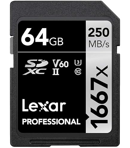 Original Lexar Professional 128GB 1667x V60 250MB/s Flash Memory