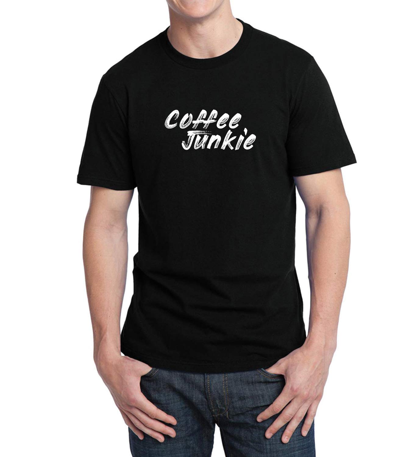 Lumashirts Coffee Junkie Morning Energy 003203 T Shirt Birthday For Him Md Man Black