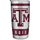 Rico Industries NCAA 20oz Stainless Steel Tumbler with Lid - Great For Coffee, Tea, Water or Cocktails