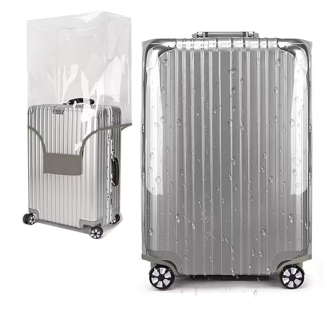 Photo 1 of GigabitBest 30 Inch Clear PVC Luggage Cover Protectors Suitcase Covers for Luggage Thickened suitcase protective cover for Wheeled Suitcase Suitable for 30"