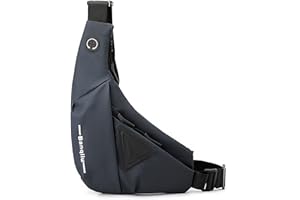 Long Keeper Sling Crossbody Bag - Men Water Resistant Chest Bag Casual Hiking Cycling Slim Lightweight Shoulder Backpack